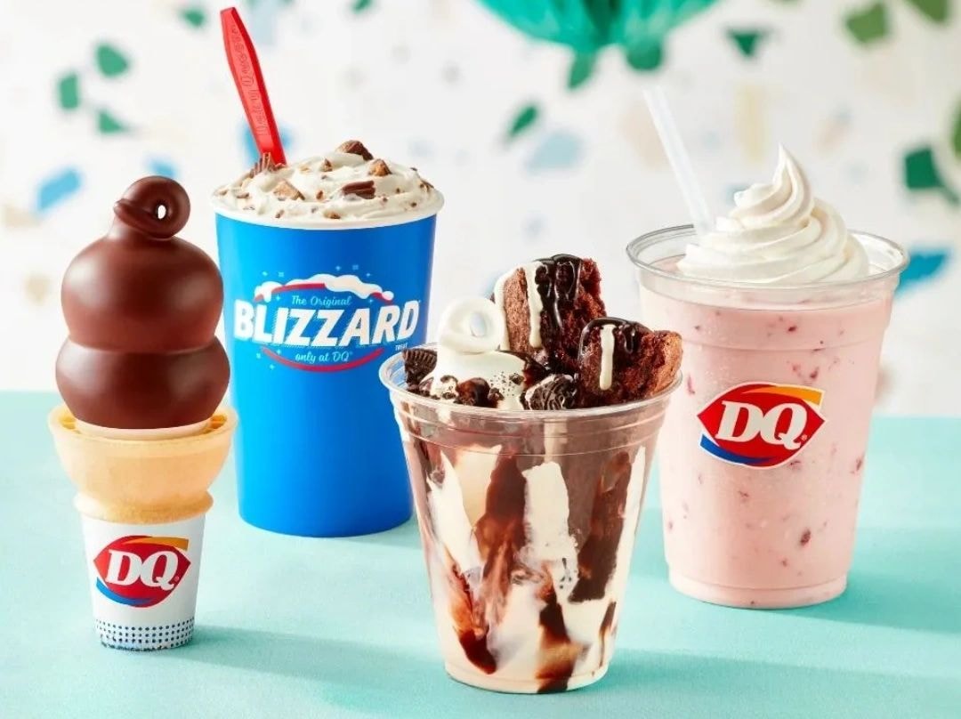 Dairy Queen Blizzard and DQ treats product showcase
